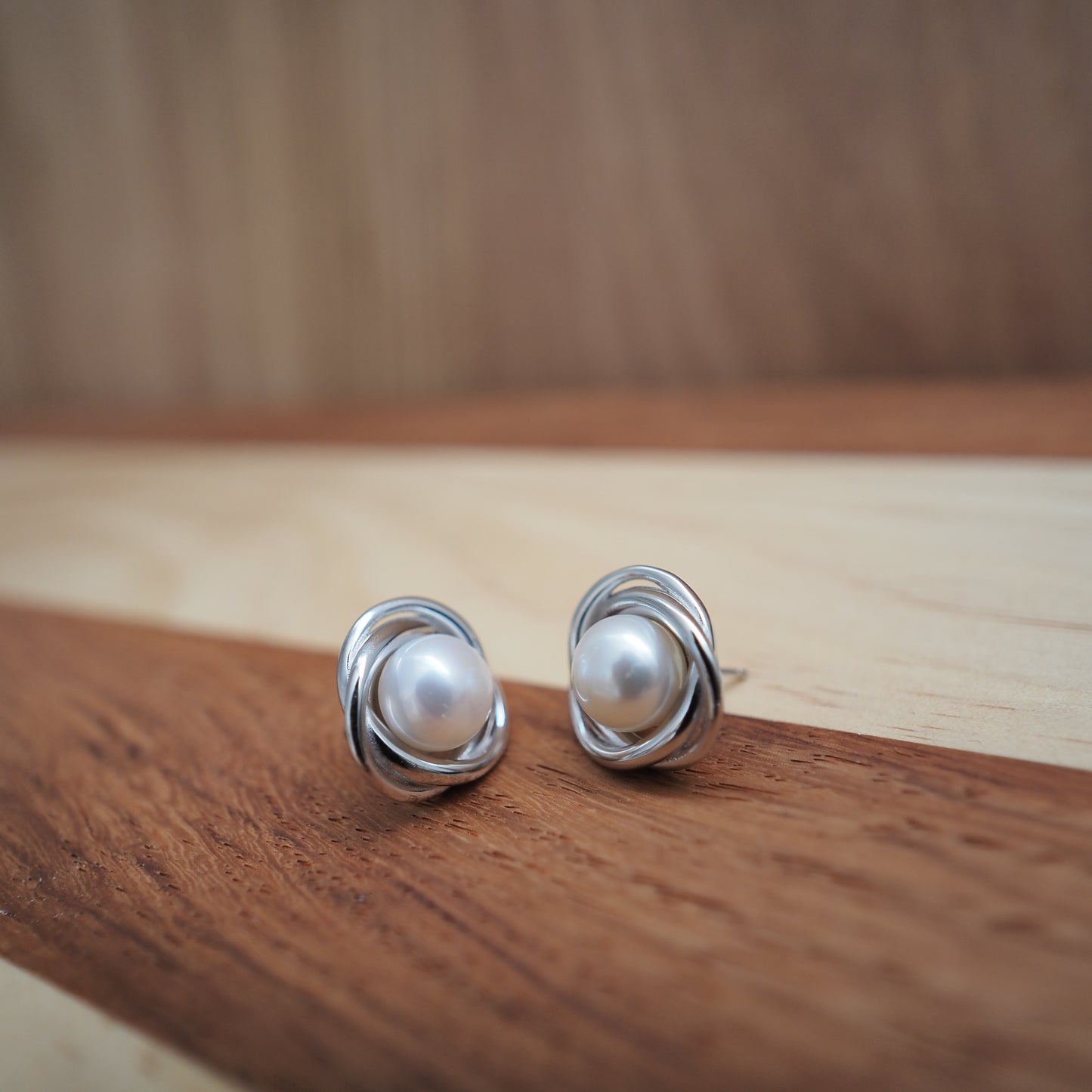 Freshwater Pearl Earrings in Sterling Silver