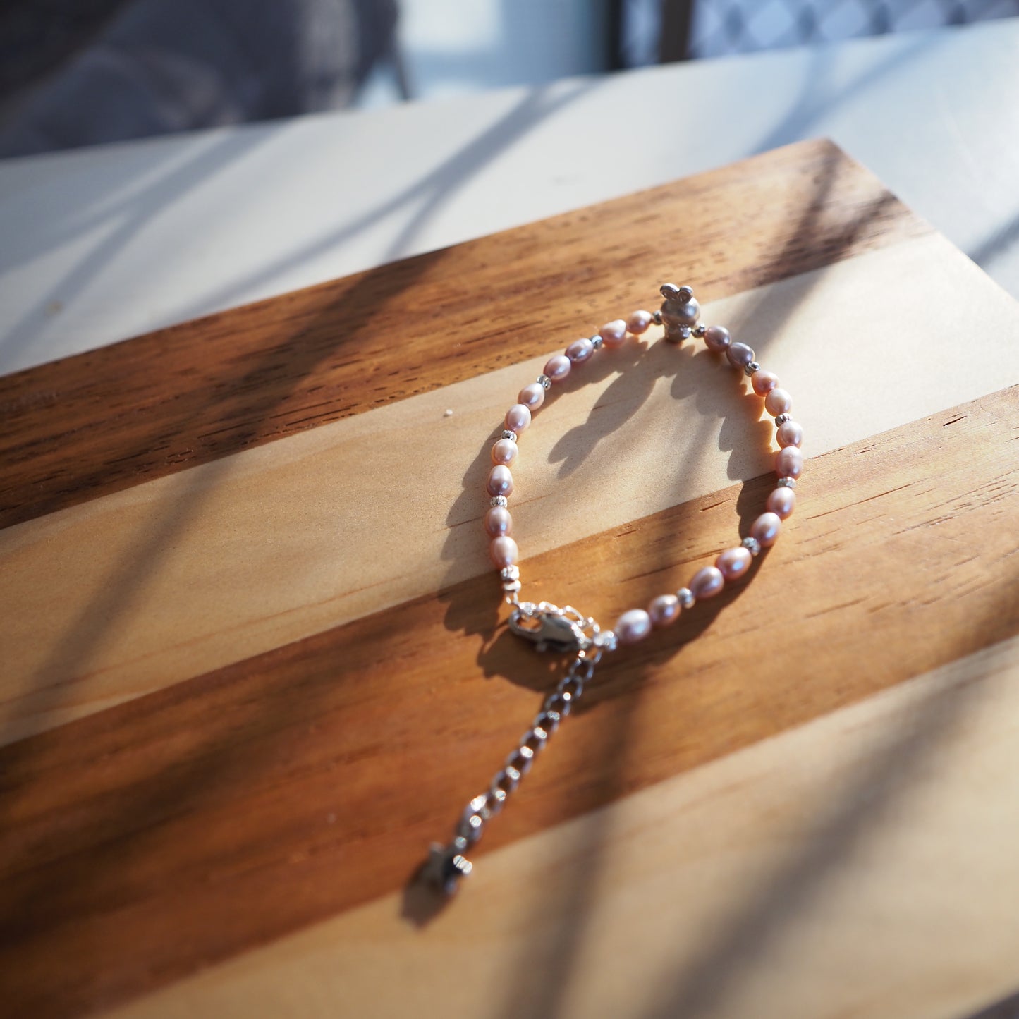 Natural Freshwater Pearl with S925 Rabbit Charm Bracelet Zennara