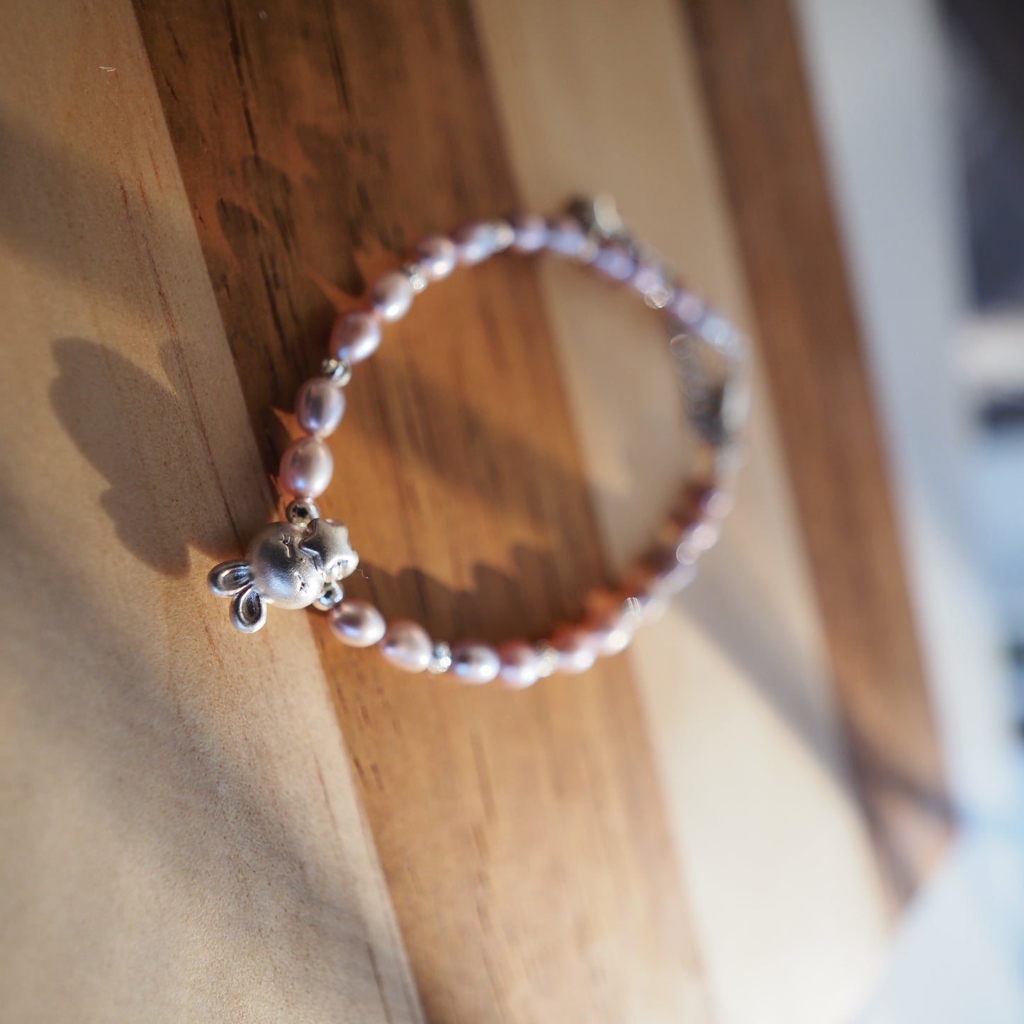 Natural Freshwater Pearl with S925 Rabbit Charm Bracelet Zennara
