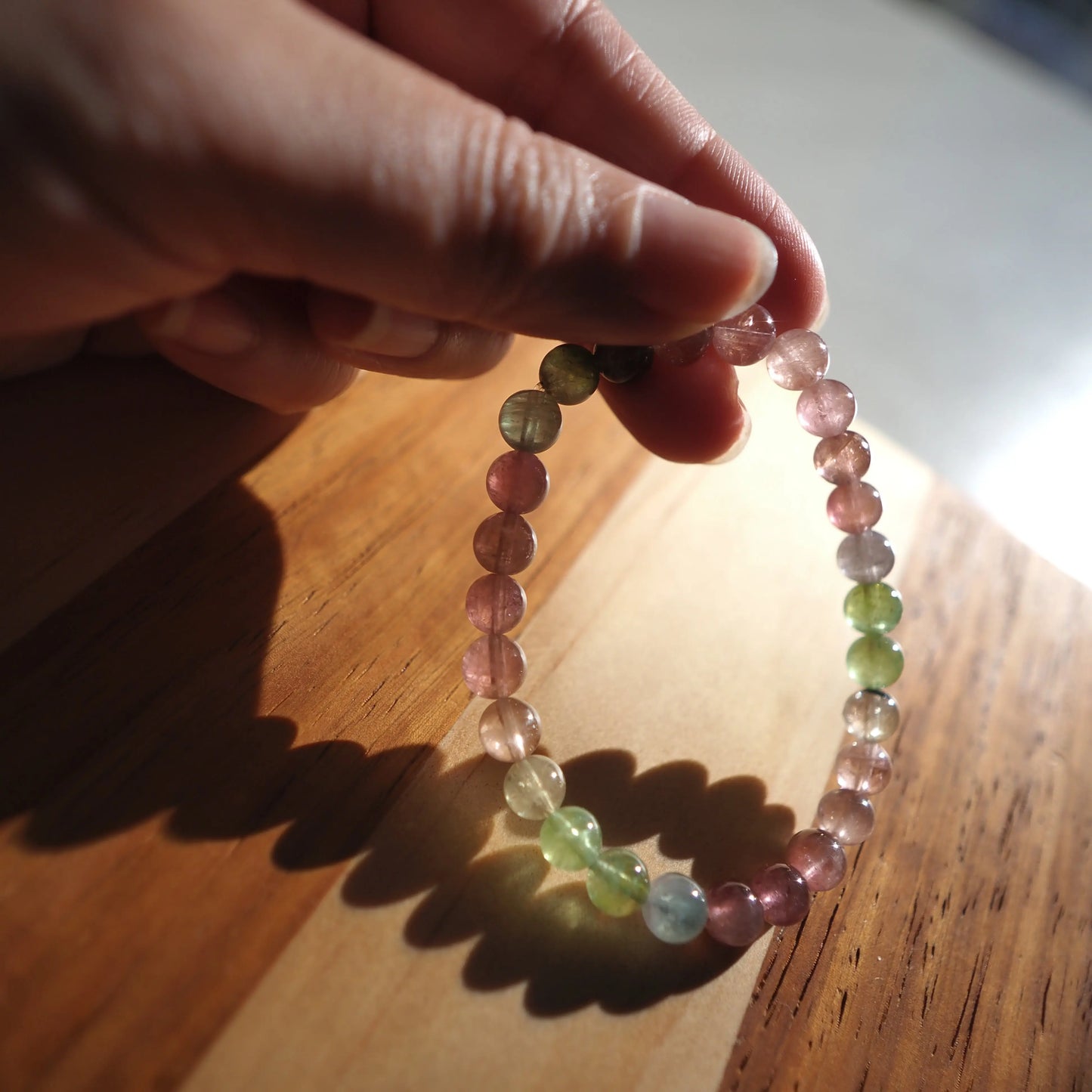 Natural Crystal Tourmaline Bracelet 6mm Zennara