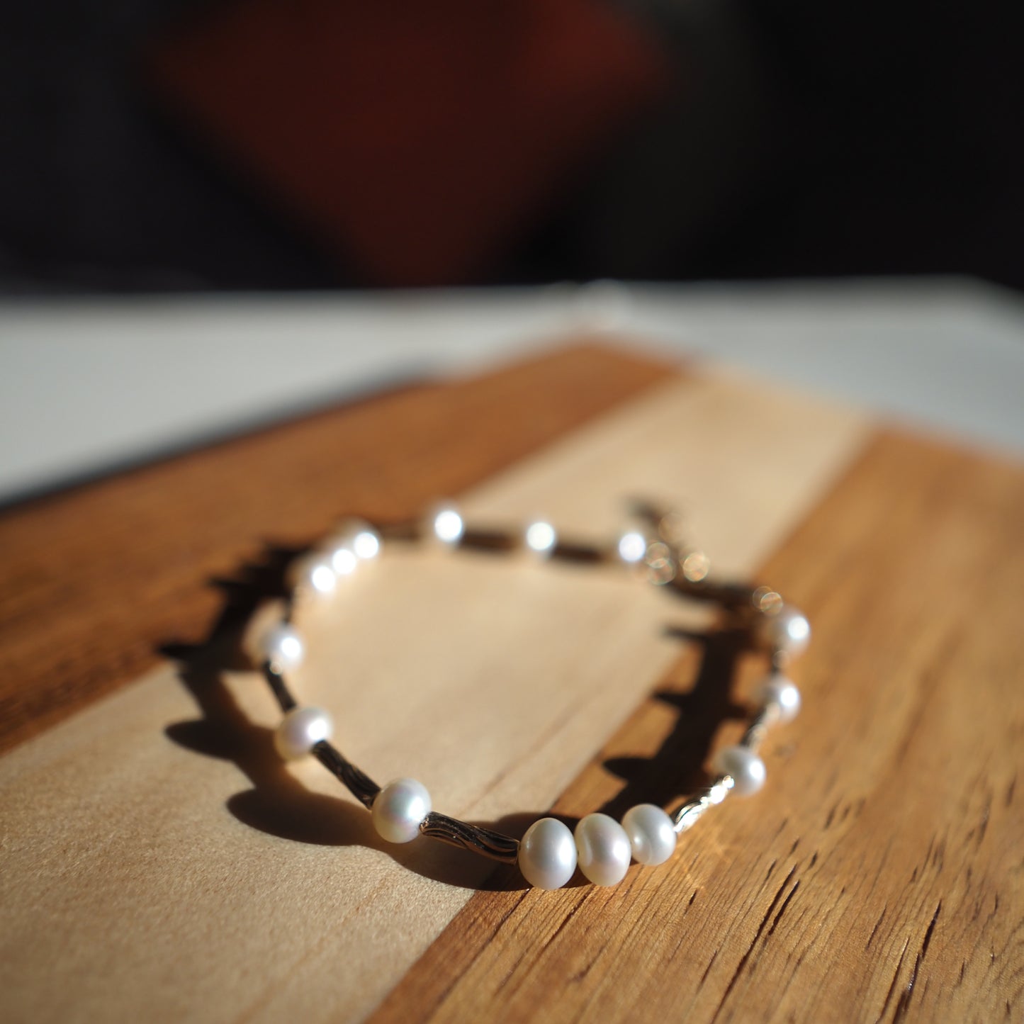 Natural Freshwater Pearls Bracelet, Gold Plated Zennara