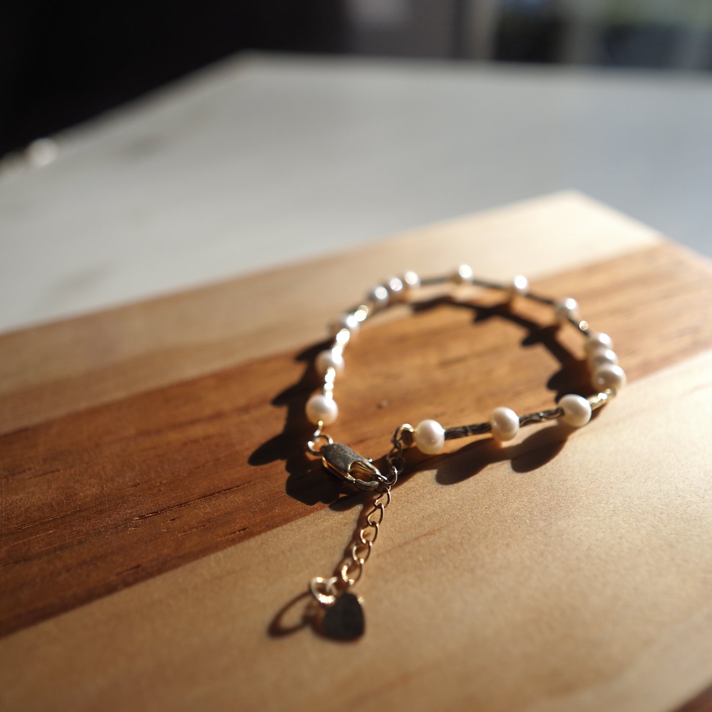 Natural Freshwater Pearls Bracelet, Gold Plated Zennara