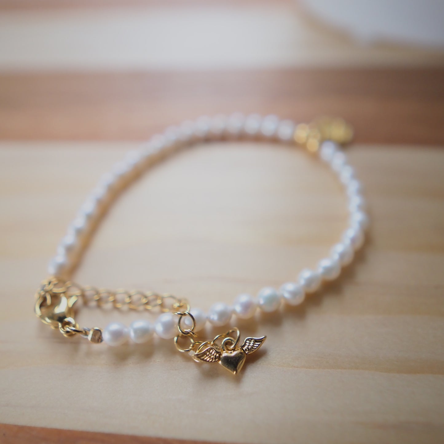 Natural Freshwater Pearls Bracelet, 14K Gold Plated