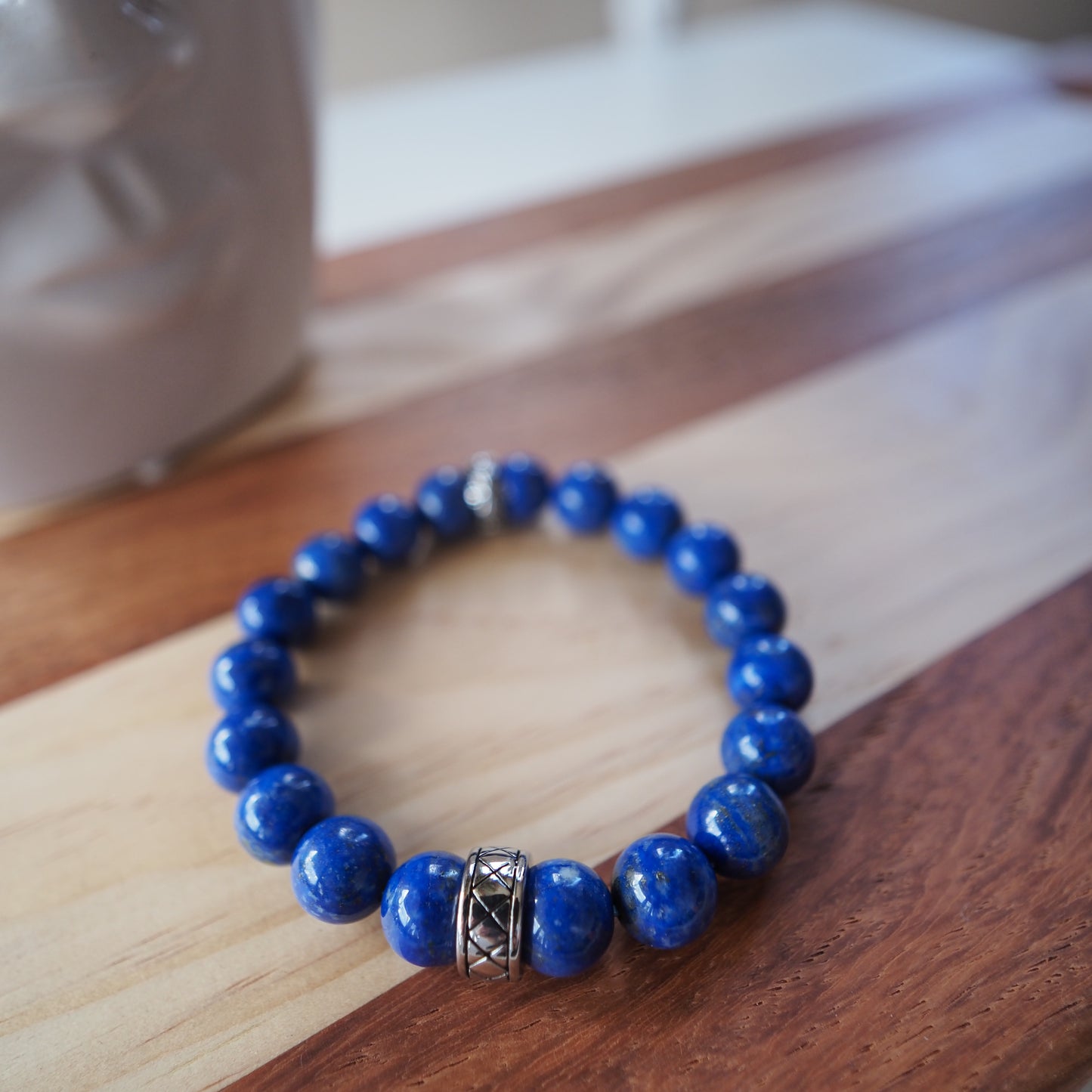 Genuine Natural Royal Blue Lapis Lazuli Crystal Bracelet 11mm
