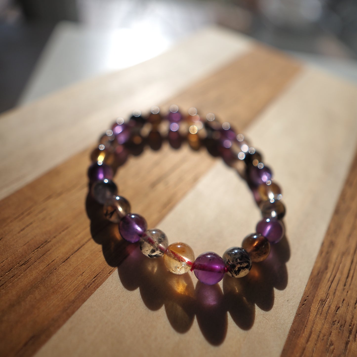 Natural Auralite 23 Cacoxenite Beads Bracelet 7mm