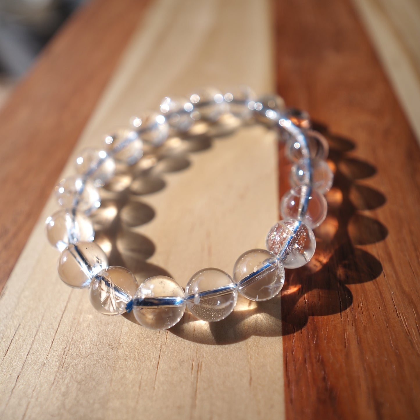 Genuine Natural Clear Quartz Gemstone Crystal Bracelet 10mm