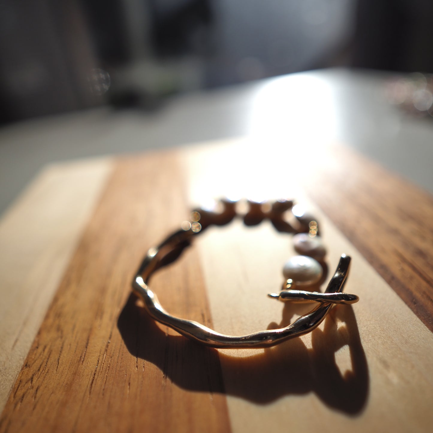 Natural Freshwater Pearls Bracelet, Gold Plated Zennara