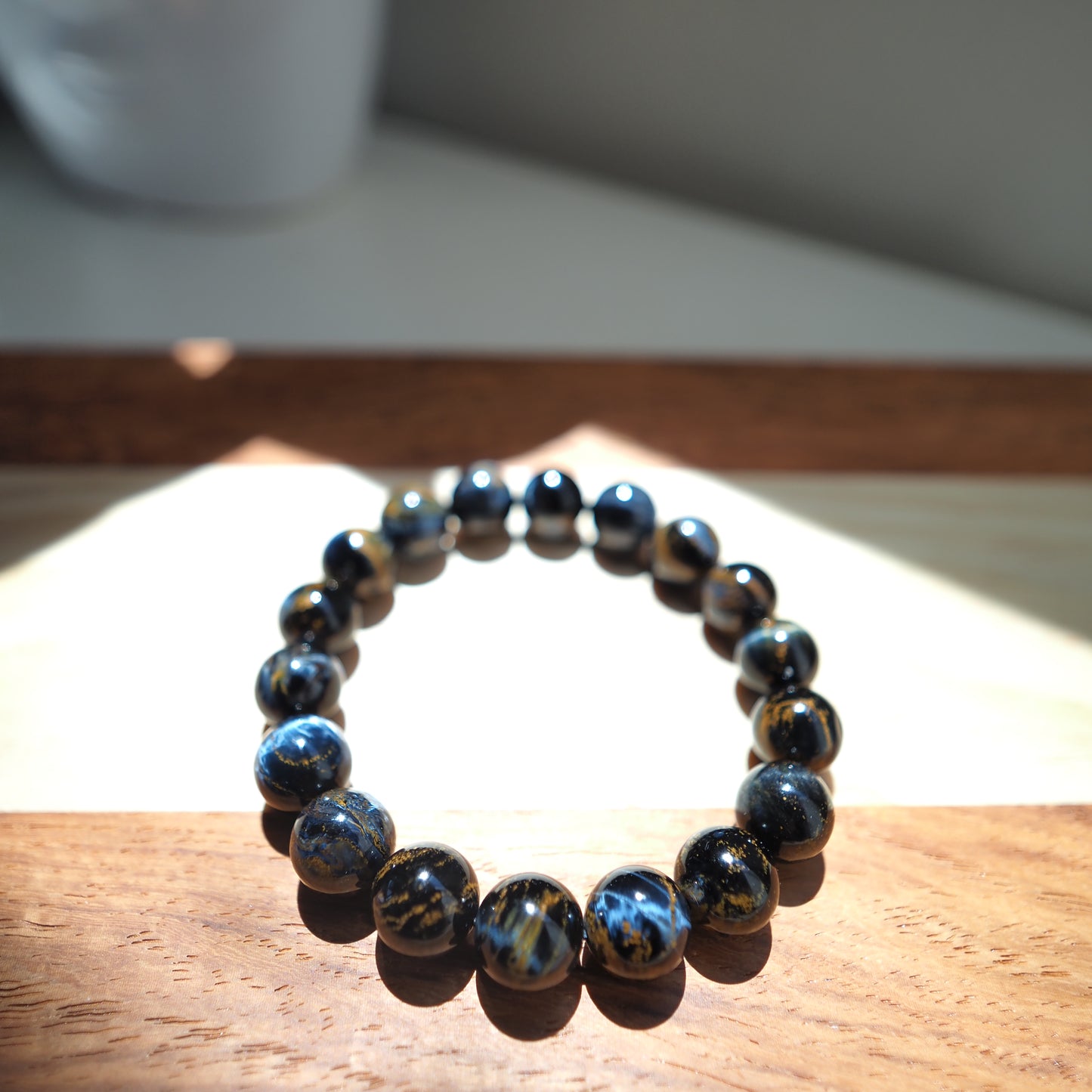 Natural Genuine Blue Brown Pietersite Beads Bracelet 11mm