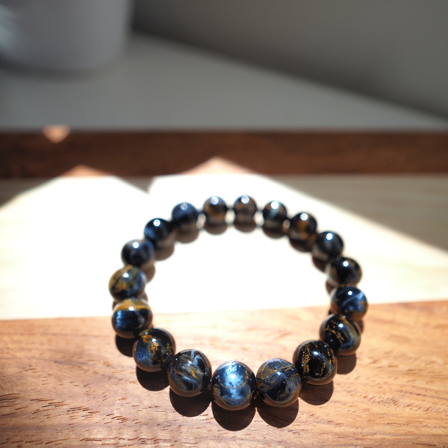 Natural Genuine Blue Brown Pietersite Beads Bracelet 11mm