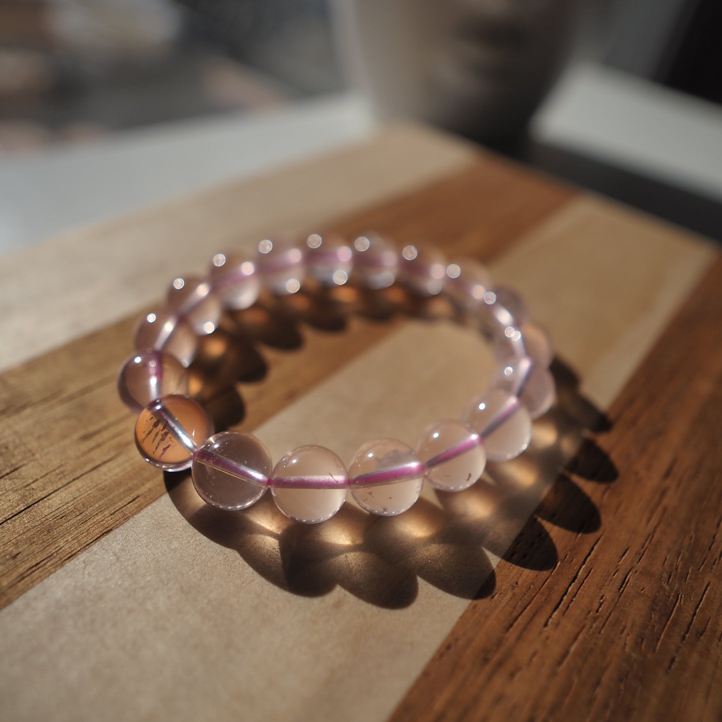 Natural Rose Quartz Crystal Bracelet 10mm